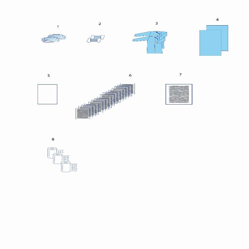 Комплект одягу та покриттів операційних для кардіологічних операцій коронарографія №2 Taipan-Pharm стерильний